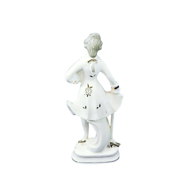 Figurine Victorian Male Porcelain Gold Details Handpainted Tilso Japan 8.5"H - Picture 5 of 10